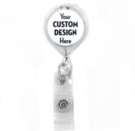 25-pack retractable badge reel with belt clip and 36in standard duty cord - made in usa by buttonsmith logo