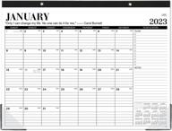 stay organized and efficient with our 2023 large desk calendar - thick paper, ruled blocks, & hanging hooks for jan-dec 2023 logo