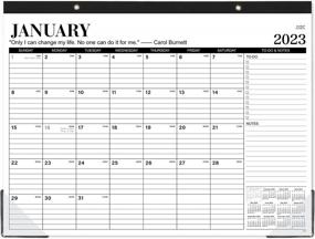 img 4 attached to Оставайтесь организованными и эффективными с нашим большим настольным календарем на 2023 год — плотная бумага, линейки и крючки для подвешивания на январь-декабрь 2023 года