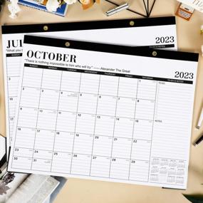 img 3 attached to Stay Organized And Efficient With Our 2023 Large Desk Calendar - Thick Paper, Ruled Blocks, & Hanging Hooks For Jan-Dec 2023