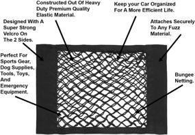 img 3 attached to 🚗 Enhance your Car Organization with the lebogner Car Storage Net Pocket Organizer - 2 Pack Mesh Stick On Cargo Storage Pouch