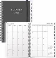 2023 planner: veiai 6.5x8.5", jan-dec calendar notebook with monthly tabs & wire binding (a5, black) logo