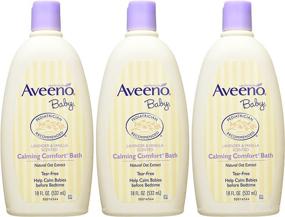img 2 attached to 🛁 Aveeno Baby Calming Comfort Bath with Lavender & Vanilla, 18 fl oz Bottles (Pack of 3)