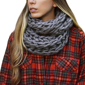 img 4 attached to Leto Collection Stylish Weather Infinity Women's Accessories : Scarves & Wraps