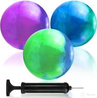 wyomer marbleized playballs colorful bouncing logo