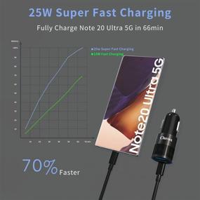 img 3 attached to ⚡ Cluvox 25W PPS PD&QC3.0 USB C Car Charger: Fast Charging for Samsung Galaxy S21/S20/Plus, Note 20/Ultra, iPad Pro & more!