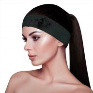 100 disposable black spa facial headbands with easy closure by appearus logo