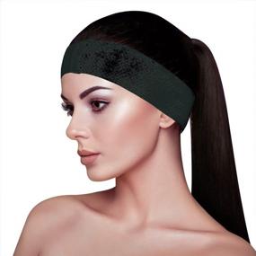 img 3 attached to 100 Disposable Black Spa Facial Headbands With Easy Closure By APPEARUS