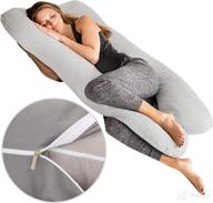 🛌 pregnancy pillow with dual zip-off pillowcases for warmth and comfort логотип