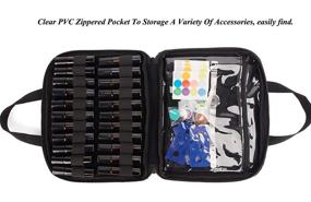 img 2 attached to Pacmaxi 54 Bottles Essential Oil Storage Carrying Case With Clear Accessories Pocket-Three-Layer Paisley Essential Oil Carrying Storage Bag Holds 10Ml, 15Ml And Roller Bottles (Paisley Blue)