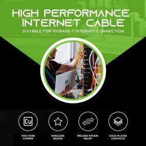 img 3 attached to Ethernet-кабель GearIT Cat 6, 1 фут (20 шт. в упаковке) — соединительный кабель Cat6, соединительный кабель Cat 6, кабель Cat6, кабель Cat 6, Ethernet-кабель Cat6, сетевой кабель, интернет-кабель — желтый 1 фут