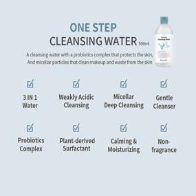 img 3 attached to MIZON Micellar Cleansing Water , With Probiotics, Facial Cleanser, Makeup Remover, Natural Ingredients, For Sensitive Skin (1 Pack 16.9 Fl Oz)