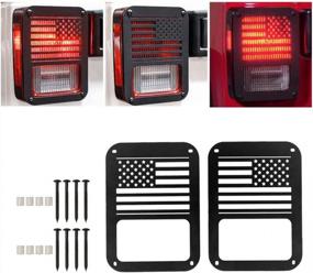 img 4 attached to US Flag Taillight Cover Guard For Jeep Wrangler JK/JKU 2007-2018 - Decorative Protector Exterior Accessory By ABIGAIL