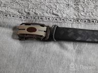 img 1 attached to Leather Ratchet Automatic Comfortable Adjustable Men's Accessories in Belts review by Ronald Lunn