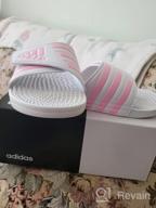 img 1 attached to Adidas Unisex Adissage White Sandals for Little Boys - Shoes review by Justin Puranik