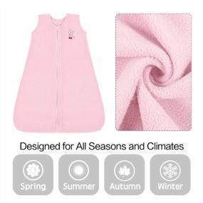 img 2 attached to Baby Wearable Blanket - TILLYOU Sleeveless Plush Sleep Sack, Warm Soft Unisex Clothes For Toddler Girl 18-24 Months, Pink Fox