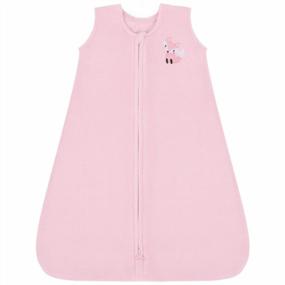 img 4 attached to Baby Wearable Blanket - TILLYOU Sleeveless Plush Sleep Sack, Warm Soft Unisex Clothes For Toddler Girl 18-24 Months, Pink Fox