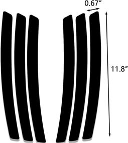img 3 attached to Улучшенный набор из 6 штук наклеек из виниловой пленки для полоски вставки боковой вентиляции Xotic Tech для Chevrolet Camaro 2010-2015 (черный)
