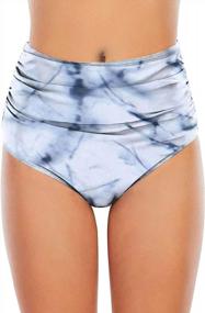 img 3 attached to Women'S Ruched High Waisted Bikini Bottoms - Full Coverage Bathing Suit Swim Briefs By MarinaPrime