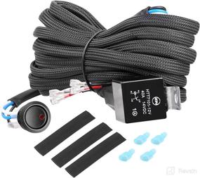 img 4 attached to 🔌 Wiring Harness Kit for Led Work Light bar - OFFROADTOWN 2 Lead | Heavy Duty, 12V 40A Fuse Relay, Rocker Switch Relay | Trucks, ATV, UTV, Boat