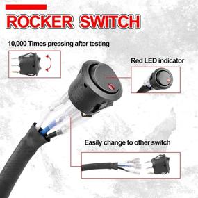 img 2 attached to 🔌 Wiring Harness Kit for Led Work Light bar - OFFROADTOWN 2 Lead | Heavy Duty, 12V 40A Fuse Relay, Rocker Switch Relay | Trucks, ATV, UTV, Boat