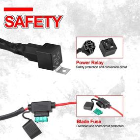 img 1 attached to 🔌 Wiring Harness Kit for Led Work Light bar - OFFROADTOWN 2 Lead | Heavy Duty, 12V 40A Fuse Relay, Rocker Switch Relay | Trucks, ATV, UTV, Boat