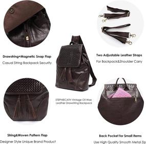 img 1 attached to STEPHIECATH Daypacks Drawstring Backpack Shoulder Women's Handbags & Wallets : Fashion Backpacks