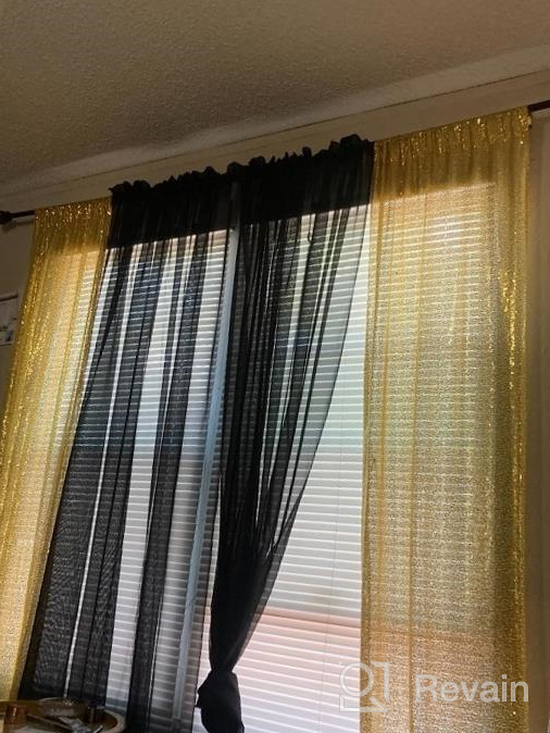 img 1 attached to Add Some Sparkle To Your Event With Trlyc Royal Blue Sequin Backdrop Curtains - 2 Panels 2FTx8FT review by Danielle Padilla