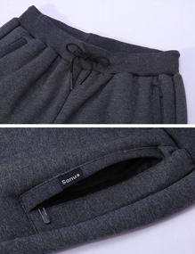 img 2 attached to Men'S Winter Fleece-Lined Joggers: Flygo Active Running Sweatpants With Warmth And Comfort