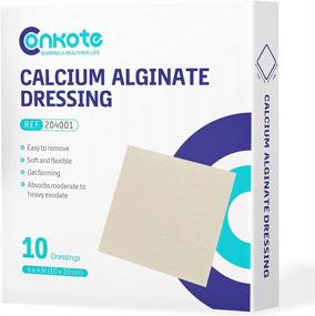 img 4 attached to 10 упаковок подушечек для перевязок Conkote из альгината кальция - антипригарные, стерильные, хорошо впитывающие и удобные, размер подушечки 4 x 4 дюйма