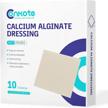 10 pack conkote calcium alginate wound dressing pads - non-stick, sterile, highly absorbent & comfortable 4” x 4” pad size logo