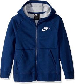 img 3 attached to 👧 Black and White Nike Girls' Active Hoodie - Girls' Clothing