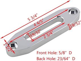 img 2 attached to 🏆 Astra Depot Universal Aluminum Hawse Fairlead for Synthetic Winch Rope Cable Lead Guide - ATV UTV