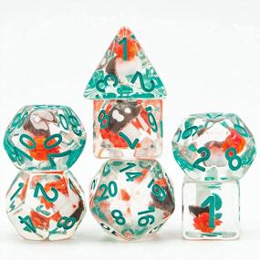 img 4 attached to 7PCS Polyhedral DND Dice Set With Mushroom And Flower For RPG MTG Table Games - Red Flower