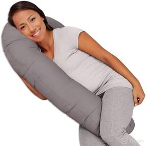 img 4 attached to 🛌 Leachco Snoogle Mini Compact Side Sleeper: Ultimate Comfort in Shadow Gray