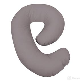 img 1 attached to 🛌 Leachco Snoogle Mini Compact Side Sleeper: Ultimate Comfort in Shadow Gray