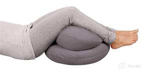 img 2 attached to 🛌 Leachco Snoogle Mini Compact Side Sleeper: Ultimate Comfort in Shadow Gray
