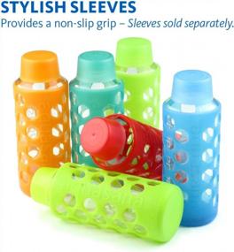 img 3 attached to Set Of 6 Aquasana Glass Water Bottles With BPA-Free Lids, 18 Oz Each