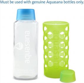 img 1 attached to Set Of 6 Aquasana Glass Water Bottles With BPA-Free Lids, 18 Oz Each