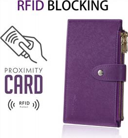img 3 attached to Надежный и стильный: женский двойной бумажник Travelambo с RFID-блокировкой, несколькими отделениями для карт и карманом на молнии