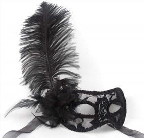 img 2 attached to 20Pcs Black Ostrich Feathers 12-14In Plumes Bulk DIY Halloween Decorations Wedding Party Centerpieces Gatsby Decorations