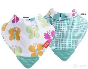 img 1 attached to 🍼 Nuby Multi Reversible 3 Piece Teething Bib Set with Bonus Teething Toothbrush