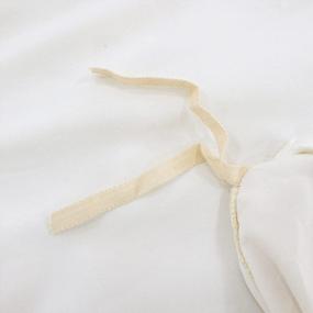 img 1 attached to Простой, но стильный чистый белый пододеяльник с кружевным дизайном, изготовленный из легкого и дышащего полиэфирного волокна для большой двуспальной кровати, включая комплект одеяла и 2 наволочки от ZHH