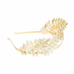 img 3 attached to Greek Goddess Gold Leaf Headband Crown For Weddings And Costumes - Rivertree Bridal Hair Accessory