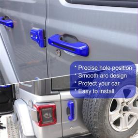 img 3 attached to 🚗 Bonbo 22PCS Engine Hood Door Hinge Cover AC Vent Trim Exterior Accessories for Jeep Wrangler JL JLU Sports Sahara Freedom Rubicon (Blue) - 2018-2022