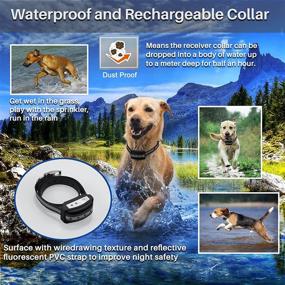 img 1 attached to 🐶 Blingbling Petsfun Electric Wireless Dog Fence System: Waterproof and Rechargeable Training Collar, Secure Containment for 2 Dogs (Black)