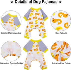 img 2 attached to 🐶 Pedgot 6 Packs Puppy Dog Onesies - Soft Pure Cotton Dog Pajamas for Daily Wear & Party - Cute Dog Clothes Pet Jumpsuit, Puppy Rompers & Bodysuits