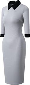 img 3 attached to 👗 HOMEYEE Women's Celebrity Business Bodycon Dresses - Stylish Clothing at Dresses