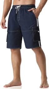 img 2 attached to Nonwe Men'S Quick Dry Swim Trunks W/Elastic Waist & Pockets