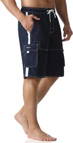 img 3 attached to Nonwe Men'S Quick Dry Swim Trunks W/Elastic Waist & Pockets